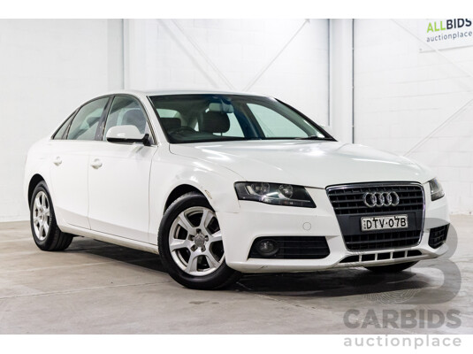 1/2010 Audi A4 1.8 TFSI B8 (8K) 4d Sedan Ibis White Turbo 1.8L