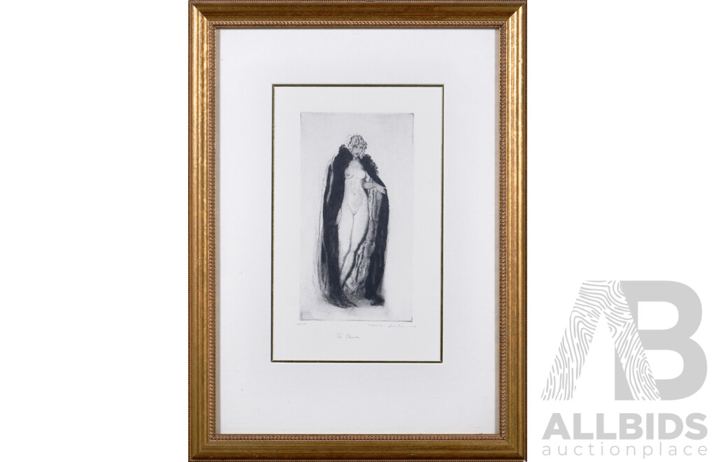 Norman Lindsay (20th Century, Australian, 1879 -1969), The Cloak, Facsimile Etching, Limited Edition 539 of 550, 62 x 46 cm (frame)