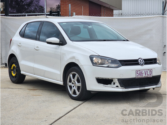 6/2013 Volkswagen Polo 77 TSI Comfortline 6R MY13.5 5d Hatchback White 1.2L