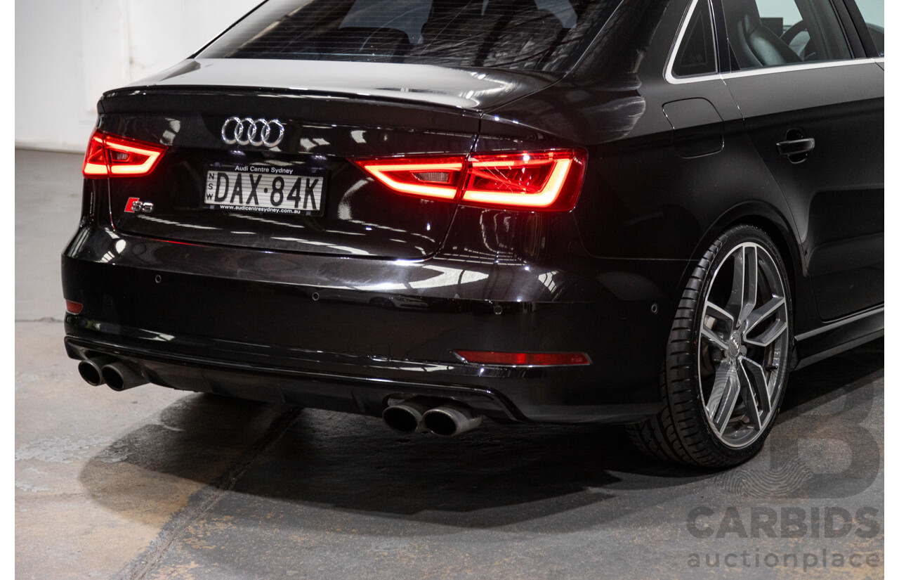 9/2015 Audi S3 2.0 TFSI Quattro (AWD) 8V MY15 4d Sedan Panther Black Pearl Turbo 2.0L