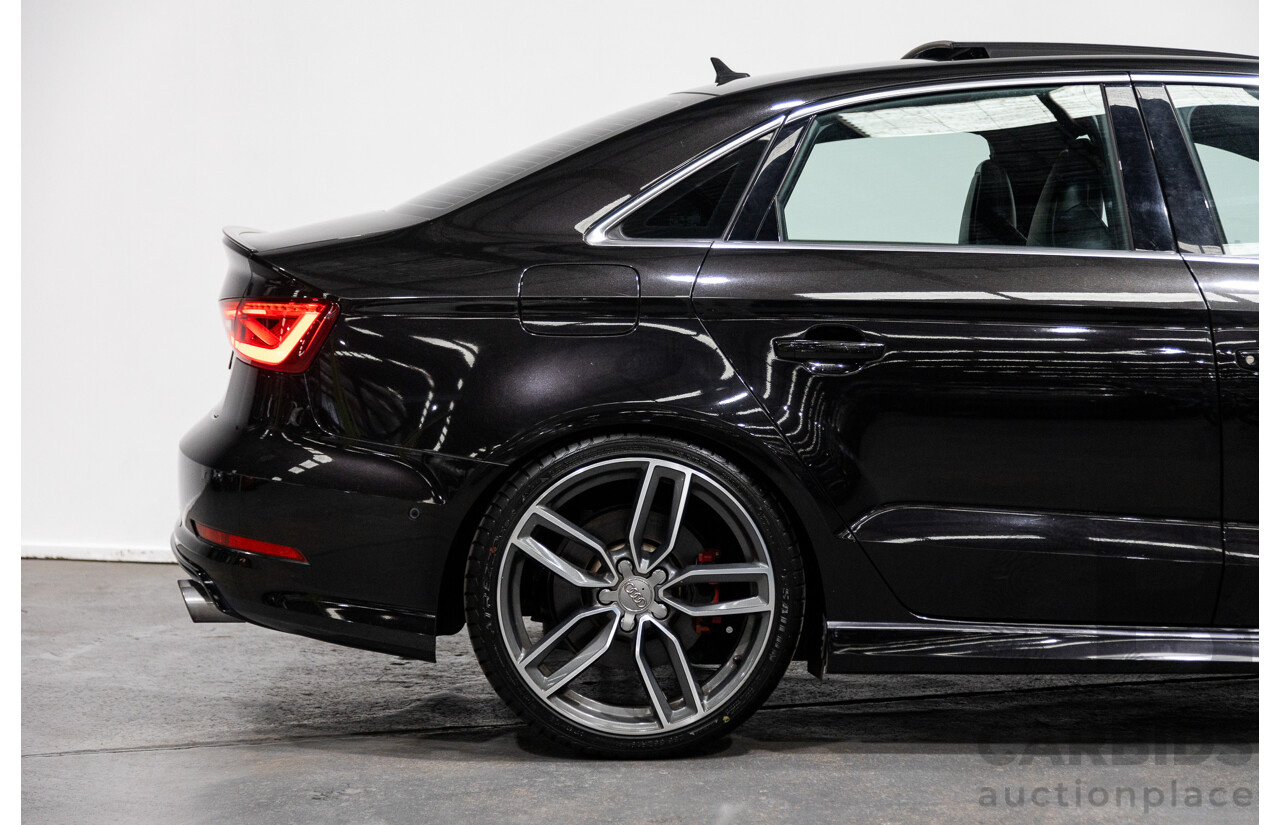 9/2015 Audi S3 2.0 TFSI Quattro (AWD) 8V MY15 4d Sedan Panther Black Pearl Turbo 2.0L