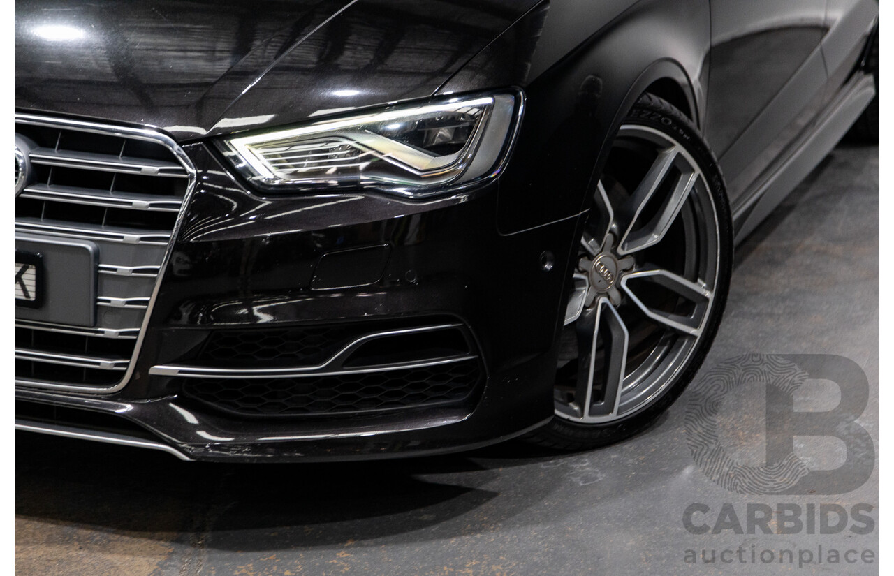 9/2015 Audi S3 2.0 TFSI Quattro (AWD) 8V MY15 4d Sedan Panther Black Pearl Turbo 2.0L