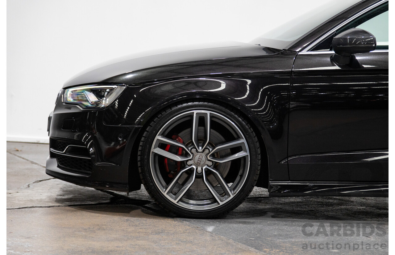 9/2015 Audi S3 2.0 TFSI Quattro (AWD) 8V MY15 4d Sedan Panther Black Pearl Turbo 2.0L