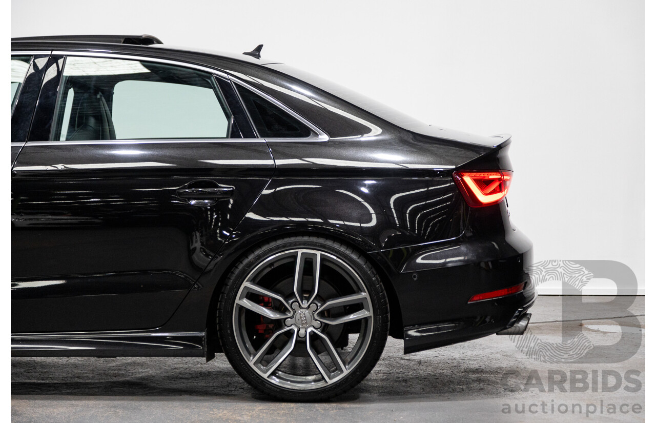 9/2015 Audi S3 2.0 TFSI Quattro (AWD) 8V MY15 4d Sedan Panther Black Pearl Turbo 2.0L