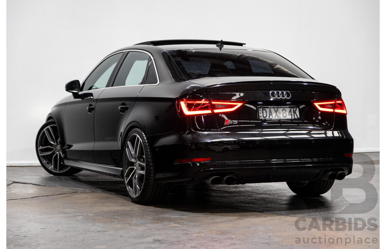 9/2015 Audi S3 2.0 TFSI Quattro (AWD) 8V MY15 4d Sedan Panther Black Pearl Turbo 2.0L