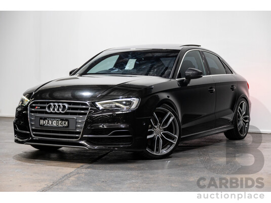 9/2015 Audi S3 2.0 TFSI Quattro (AWD) 8V MY15 4d Sedan Panther Black Pearl Turbo 2.0L