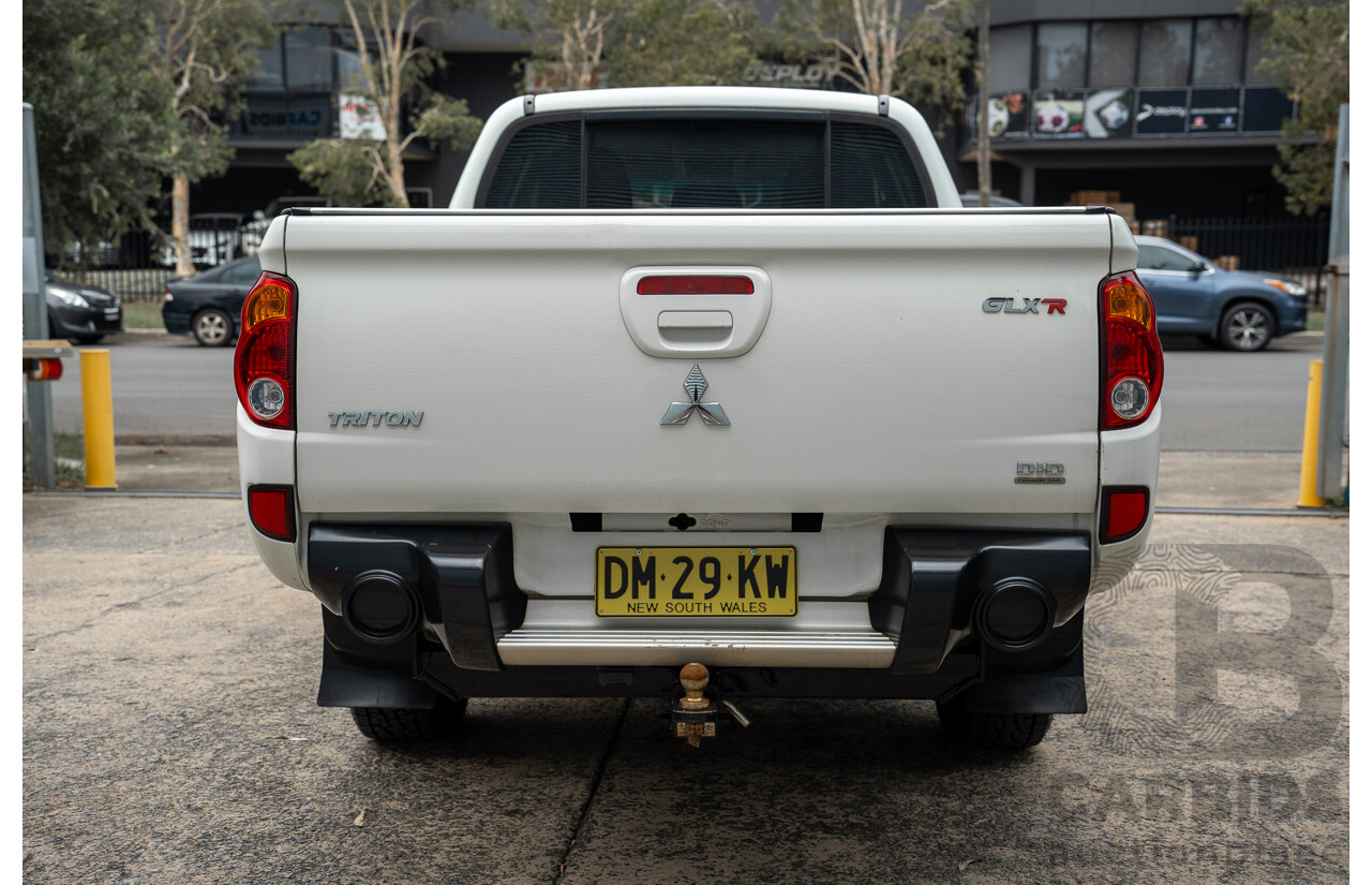 2/2015 Mitsubishi Triton GLX-R (4x4) MN MY15 Double Cab Utility White Turbo Diesel 2.5L