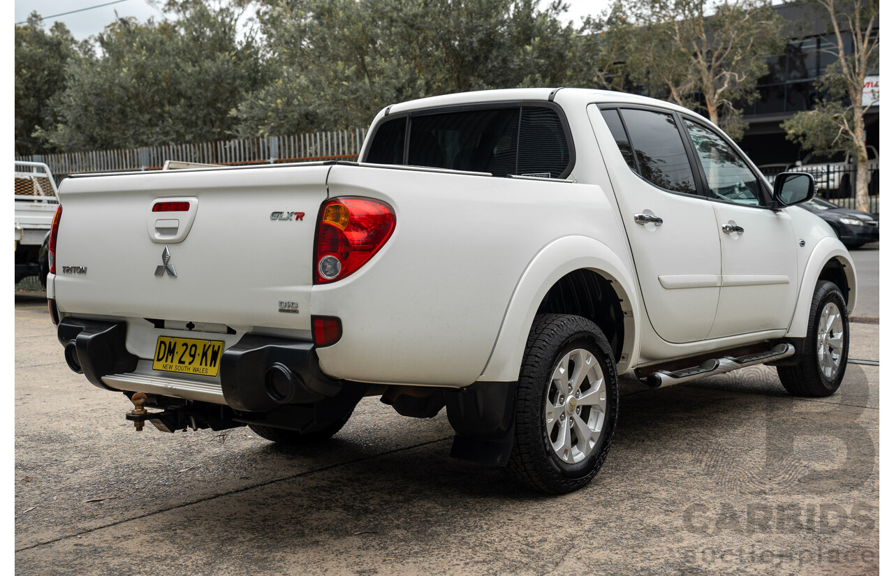 2/2015 Mitsubishi Triton GLX-R (4x4) MN MY15 Double Cab Utility White Turbo Diesel 2.5L