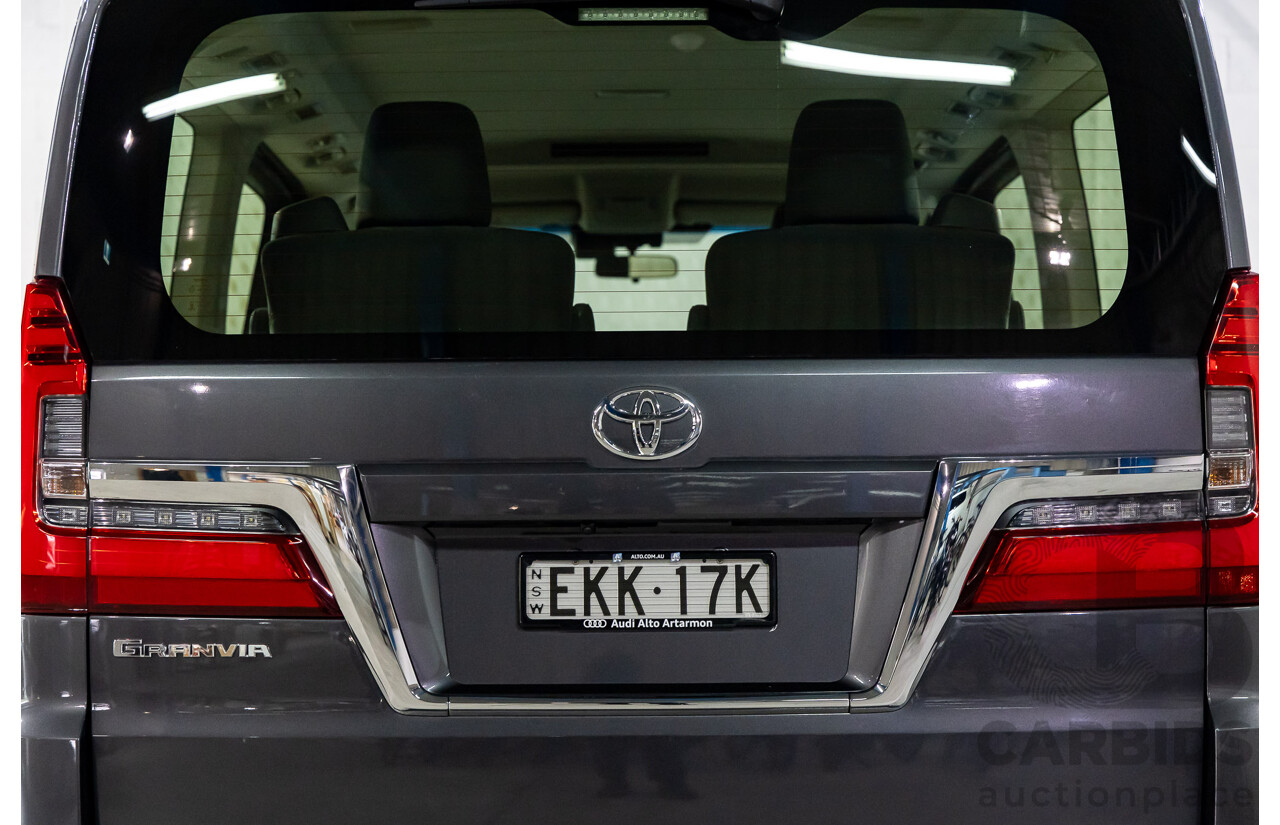 12/2019 Toyota Granvia (RWD) GDH303R 4d Wagon Graphite Metallic Turbo Diesel 2.8L - 6 Seater