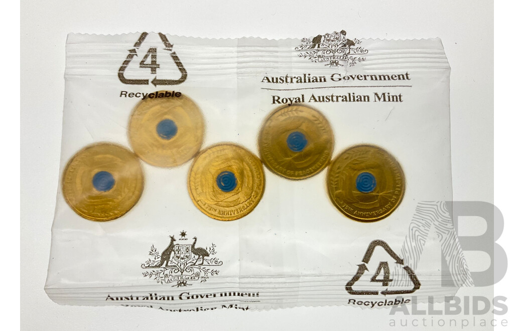 Australian RAM 2022 Commemorative Two Dollar Coins, 75th Anniversary of Peacekeeping