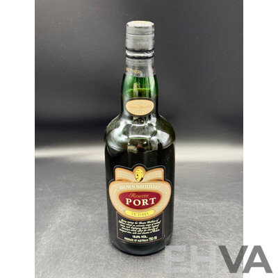 BROWN BROTHERS Wood Matured Reserve Port 750ml & the WINE SOCIETY Show Award 1979 Vintage Port Bin4