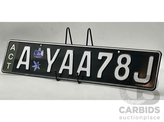 ACT Alpha Numerical European Style Number Plate - A YAA78J