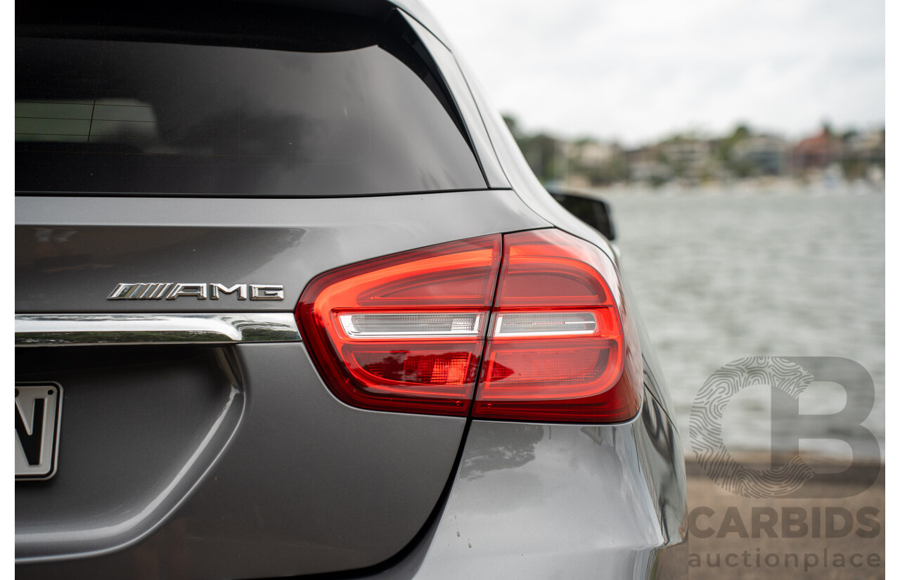 9/2015 Mercedes Benz GLA 45 AMG 4Matic (AWD) X156 MY15 4d Wagon Mountain Grey Metallic Turbo 2.0L