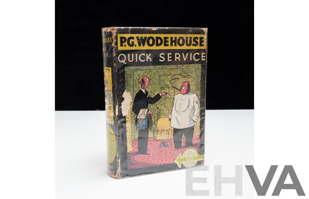 First Edition P G Wodehouse, Quick Service, Herbert Jenkins, 1940, Hardcover with Dust Jacket