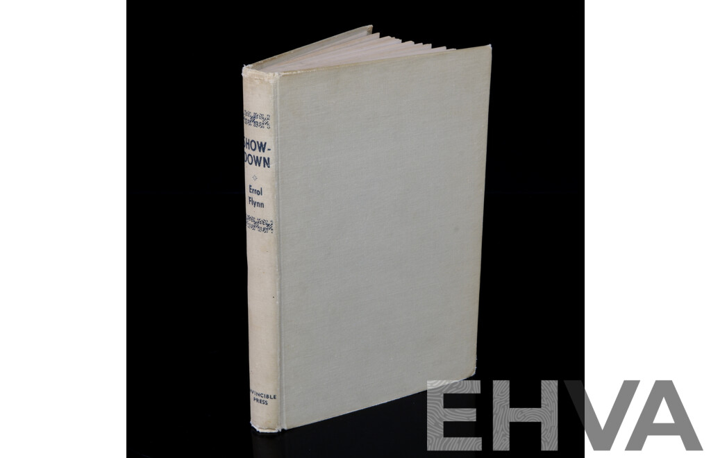 First Edition, Showdown, Errol Flynn, Invincible Press, 1946, Cloth Bound Hardcover
