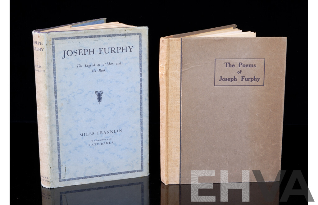 First Edition, Joseph Furphy, Miles Franklin, Angus & Robertson 1944 & First Edition, The Poems of Joseph Furphy, Lothian Book Publishing Co, 1916