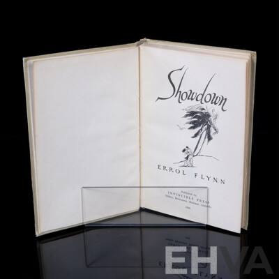 First Edition, Showdown, Errol Flynn, Invincible Press, 1946, Cloth Bound Hardcover