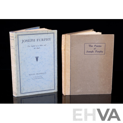 First Edition, Joseph Furphy, Miles Franklin, Angus & Robertson 1944 & First Edition, The Poems of Joseph Furphy, Lothian Book Publishing Co, 1916