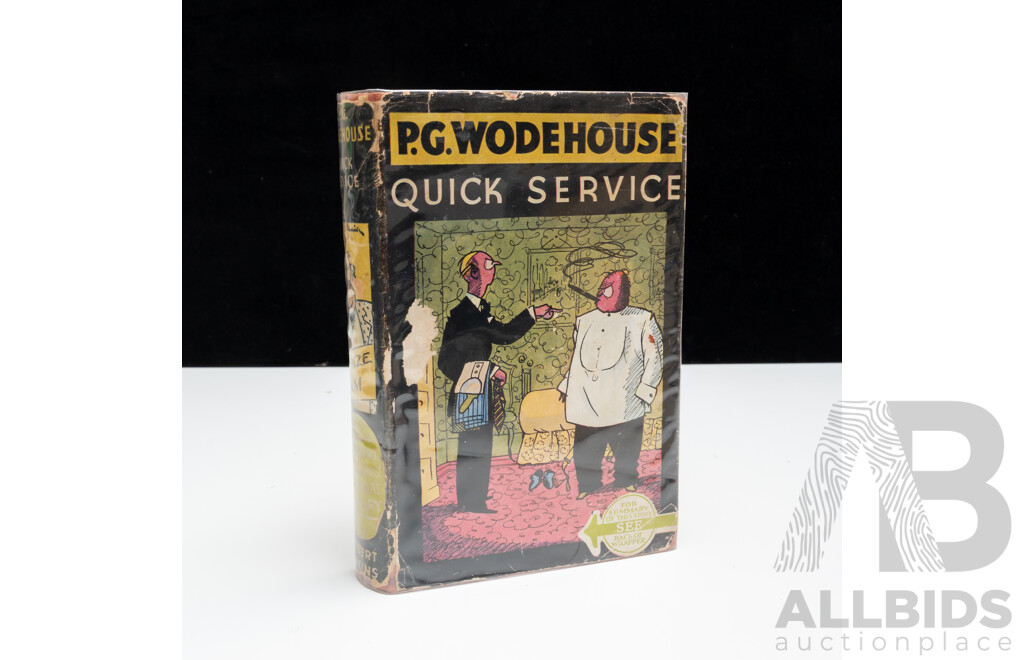 First Edition P G Wodehouse, Quick Service, Herbert Jenkins, 1940, Hardcover with Dust Jacket