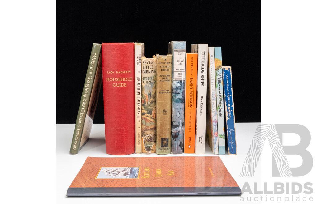 Collection 12 Books, Mostly of Australian Interest Including Wildflowers of the Bush Capital, a Bunyip Close Behind Me and More