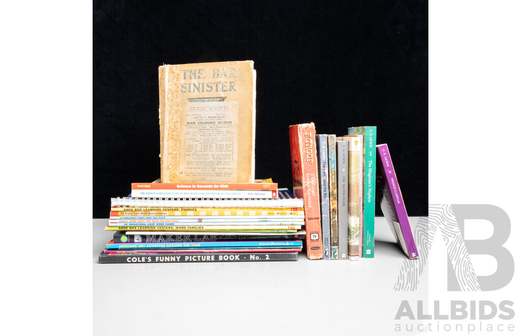 Collection Mostly Children's Books Including Coles Funny Picture Book, CS Lewis Titles