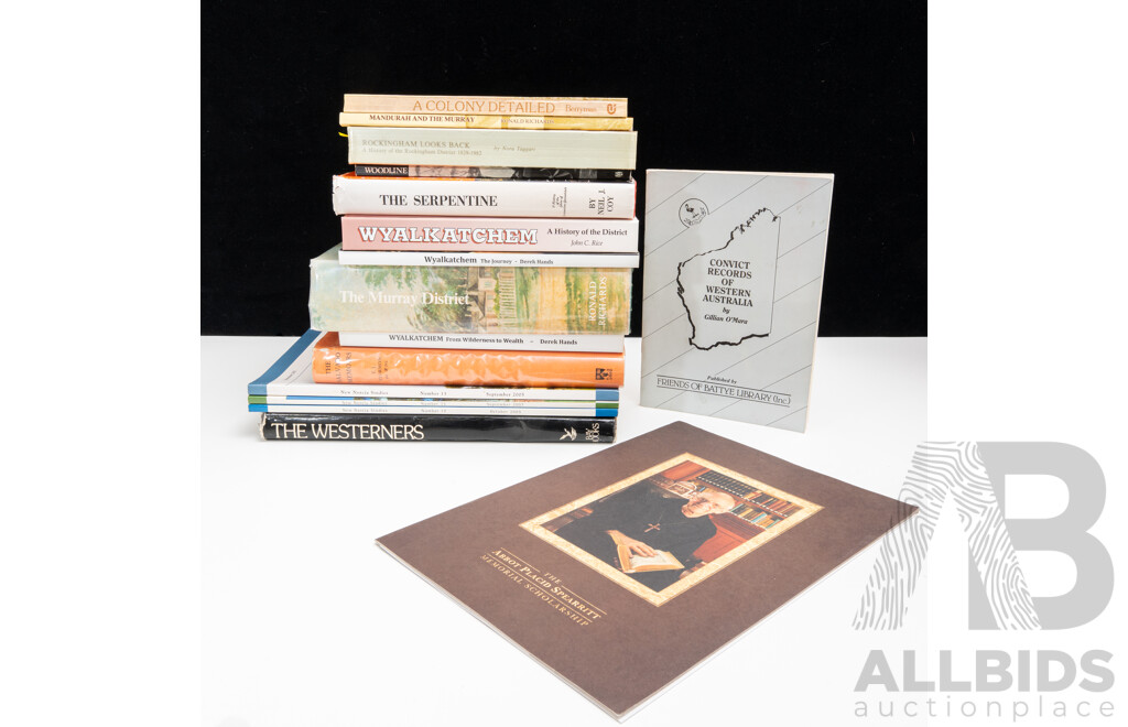 Collection Books Relating to Western Australia Including Ist Edition the Serpentine by Neil J Coy, Ist Edition the Salvado Memoirs by E J Stormon and More