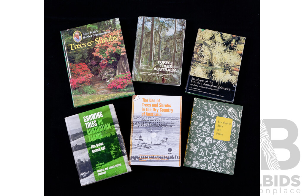 Collection Six Books Relating to Australian Flora Including Eucalyptus Buds and Fruits, Eucalypts of the Western Australian Goldfields Both by G M Chippendale and More