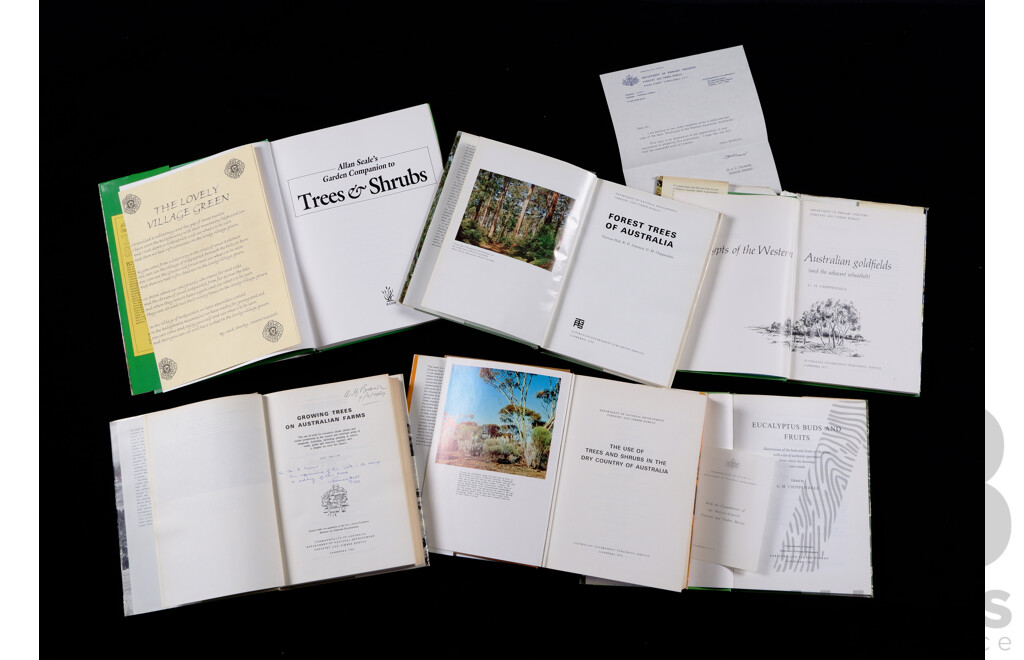 Collection Six Books Relating to Australian Flora Including Eucalyptus Buds and Fruits, Eucalypts of the Western Australian Goldfields Both by G M Chippendale and More