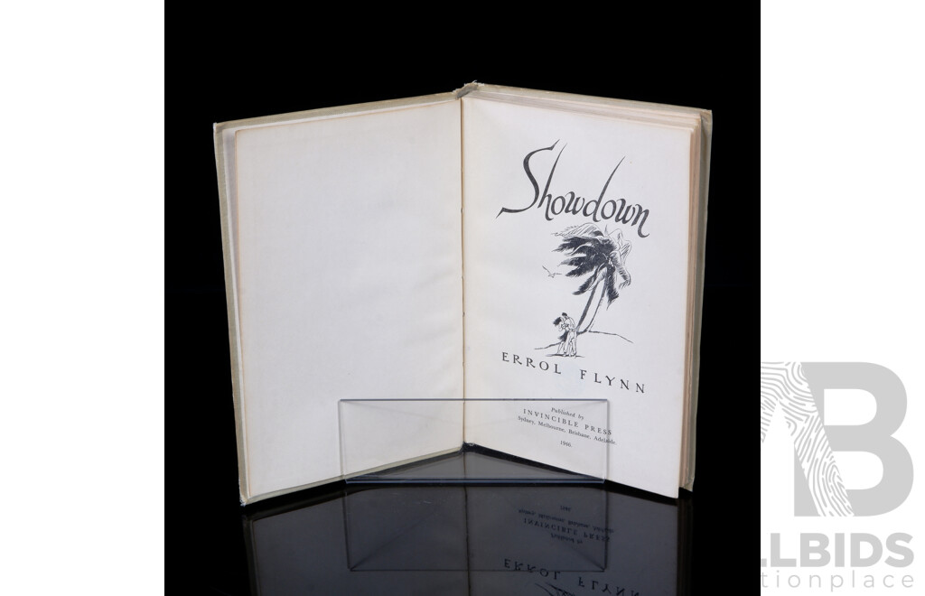 First Edition, Showdown, Errol Flynn, Invincible Press, 1946, Cloth Bound Hardcover