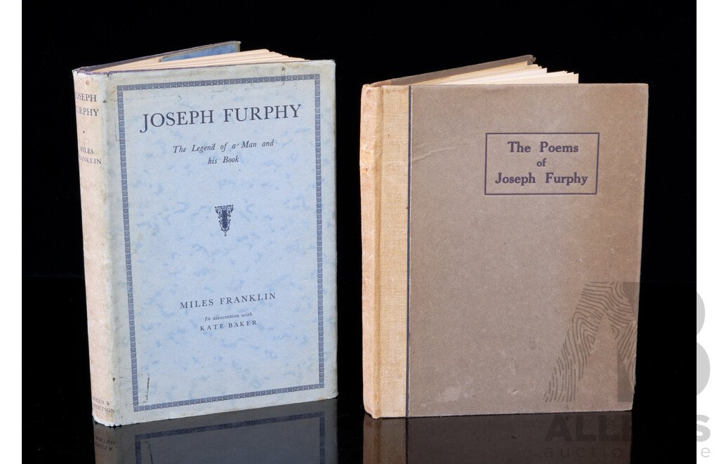 First Edition, Joseph Furphy, Miles Franklin, Angus & Robertson 1944 & First Edition, The Poems of Joseph Furphy, Lothian Book Publishing Co, 1916