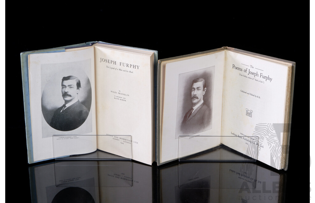 First Edition, Joseph Furphy, Miles Franklin, Angus & Robertson 1944 & First Edition, The Poems of Joseph Furphy, Lothian Book Publishing Co, 1916