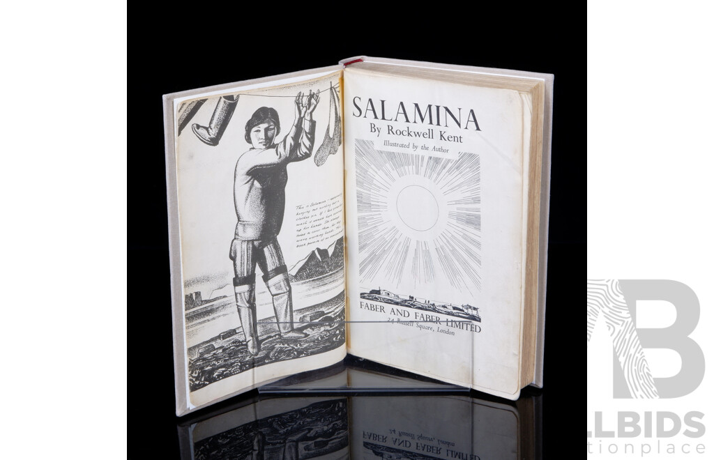 First Edition, Salamina, Rockwell Kent, Faber & Faber Ltd, 1936, Hardcover