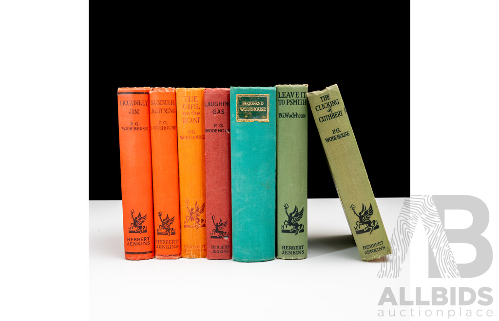 Collection Three P G Wodehouse Herbert Jenkins Including the Clicking of Cuthbert, Laughing Gas, Piccadilly Jim & More