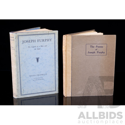 First Edition, Joseph Furphy, Miles Franklin, Angus & Robertson 1944 & First Edition, The Poems of Joseph Furphy, Lothian Book Publishing Co, 1916