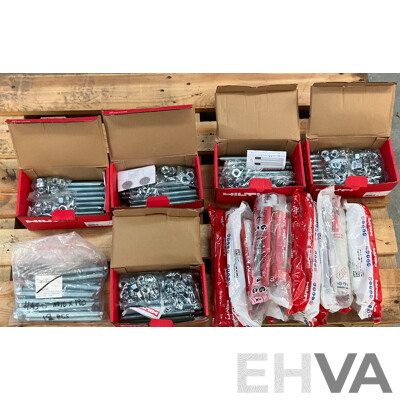 HILTI 500ML HIT-HY 200-R V3 Adhesive Anchor X8 & HILTI HAS-U 5.8 M16x190mm Anchor Rod X 6