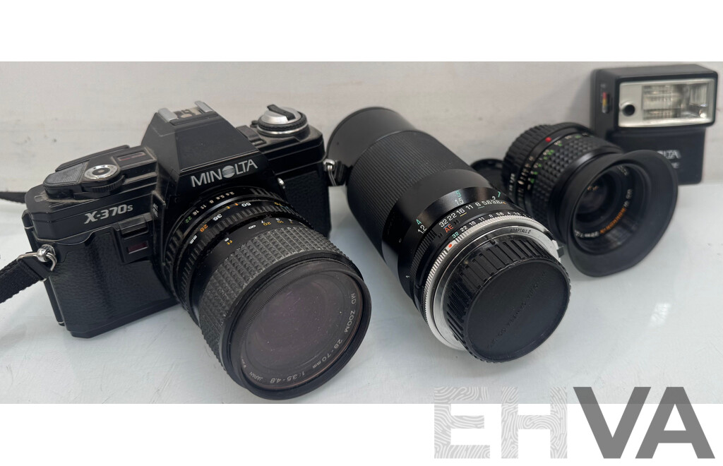 Minolta X-370s 4.8 70mm Film Camera and Other Lens'