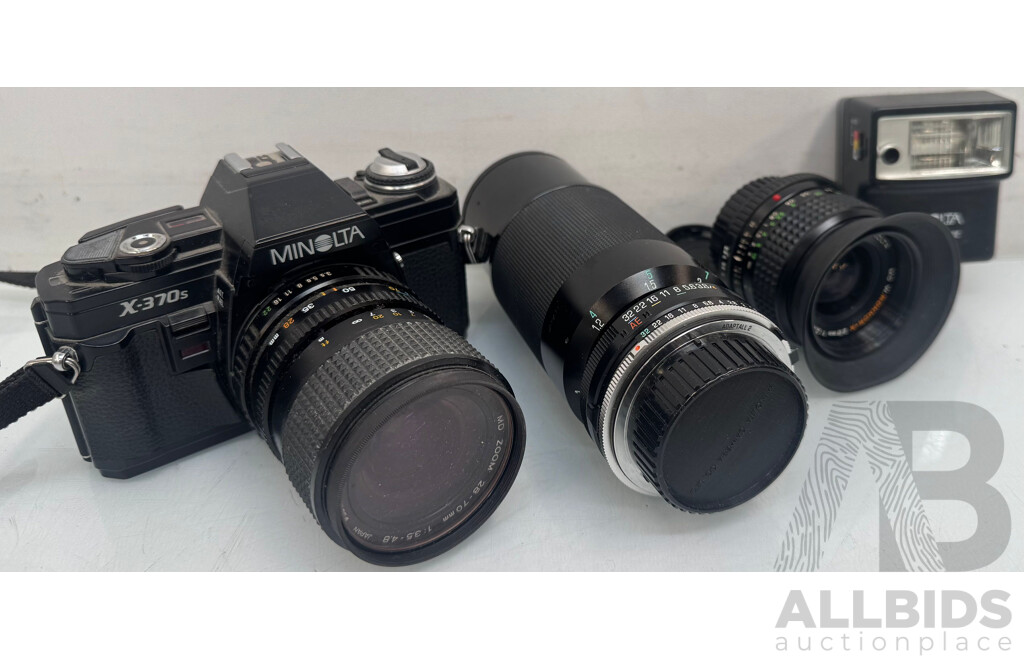 Minolta X-370s 4.8 70mm Film Camera and Other Lens'