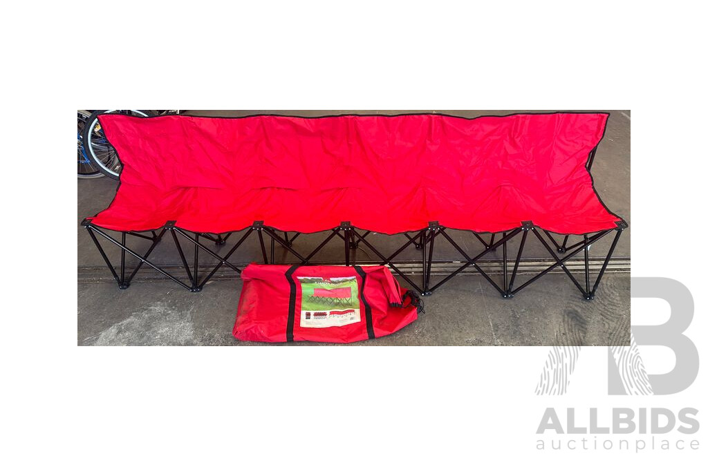 SlumberTrek Red 6 Seater Bench