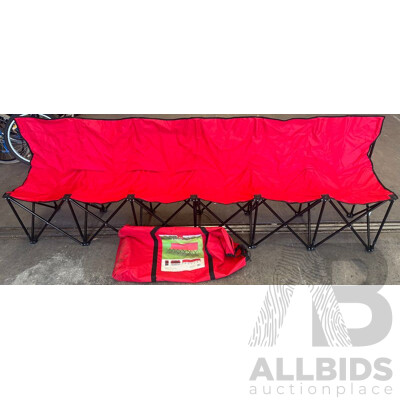 SlumberTrek Red 6 Seater Bench