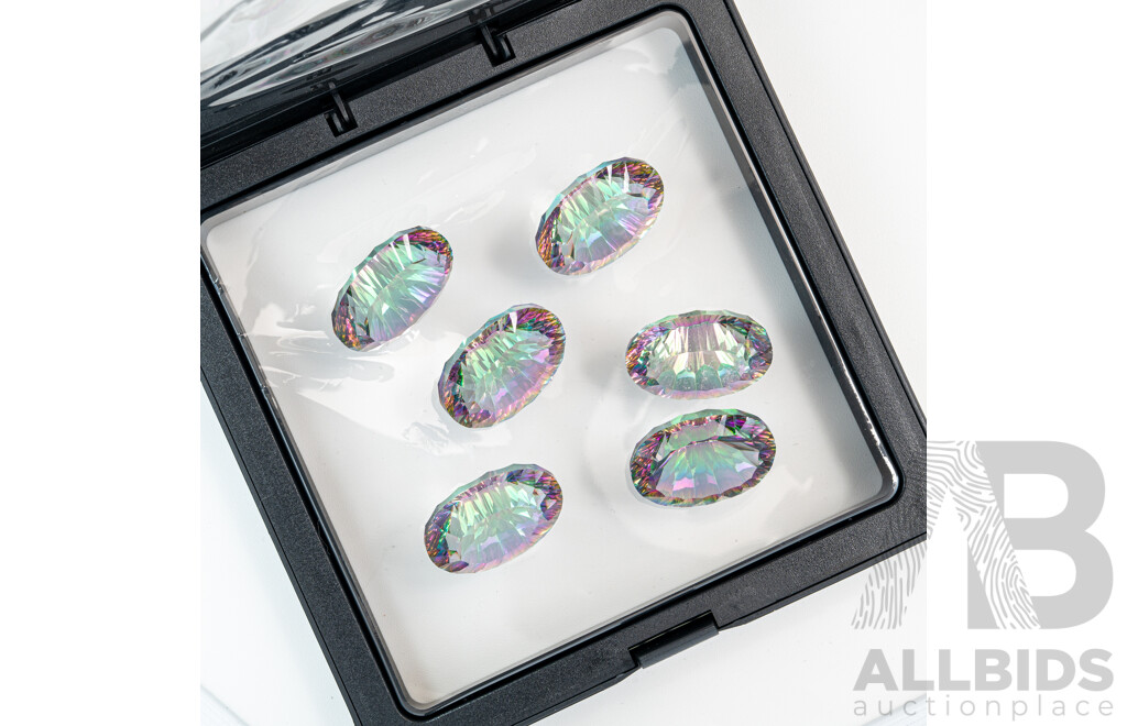 Mystic Topaz, (6) Oval Cut Gemstones, 108.50ct