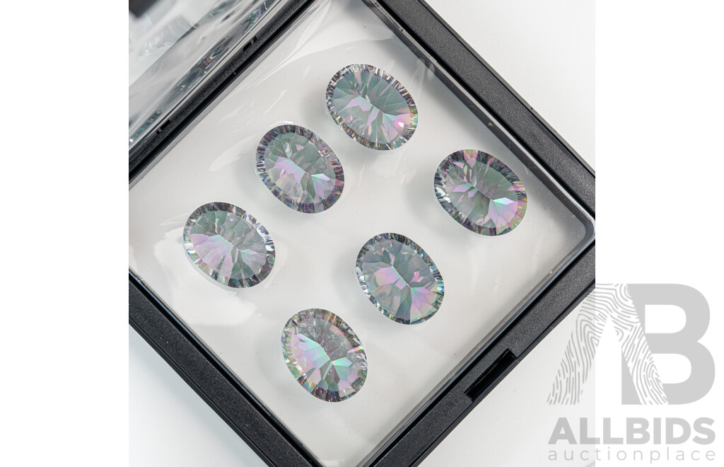 Mystic Topaz, (6) Oval Cut Gemstones, 108.50ct