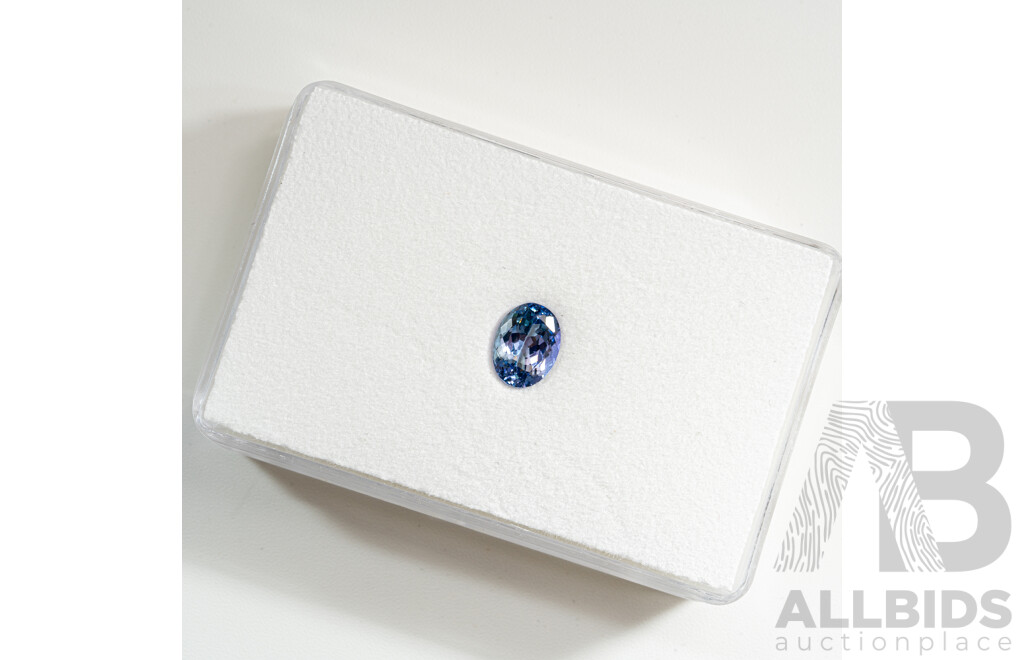 Tanzanite, Single Unset Oval Cut Gemstone 1.44ct