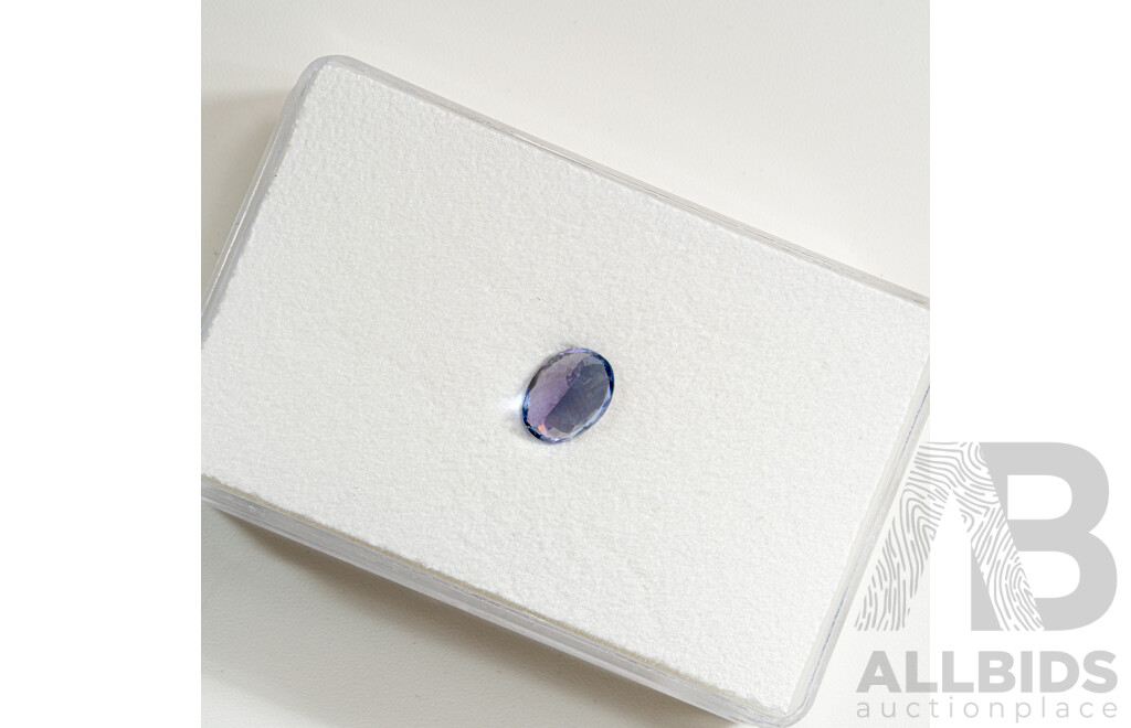 Tanzanite, Single Unset Oval Cut Gemstone 1.44ct