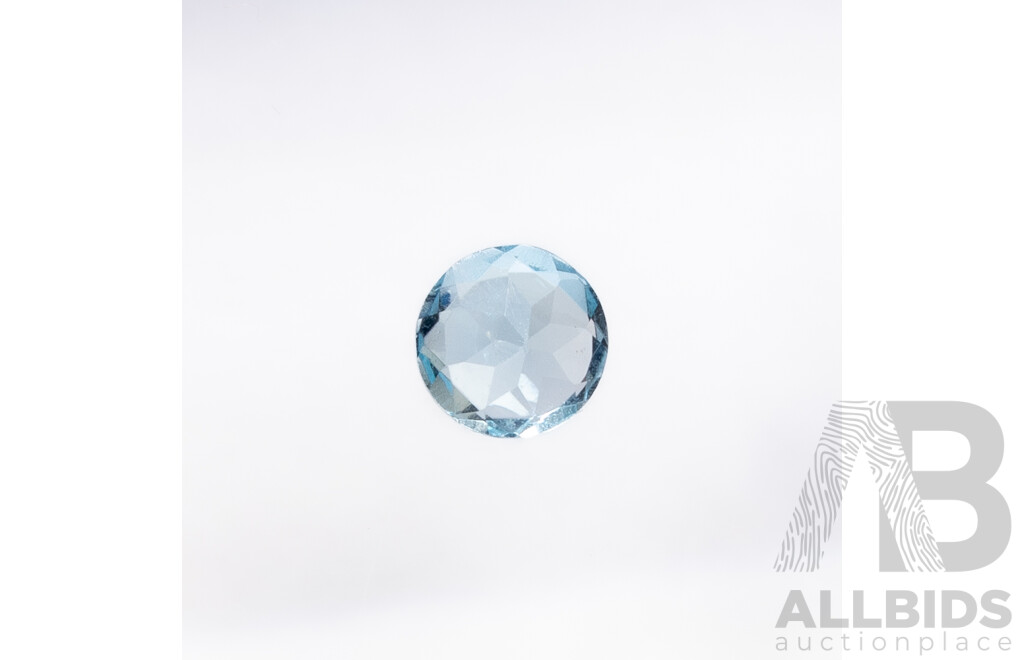 Swiss Blue Topaz (13) Round Brilliant Cut Unset Gemstones, 4.28ct