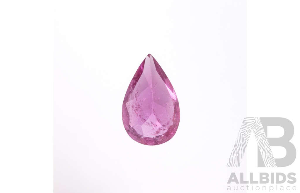 Pink Tourmaline, (14) Untreated Pear Cut Gemstones, 3.05ct