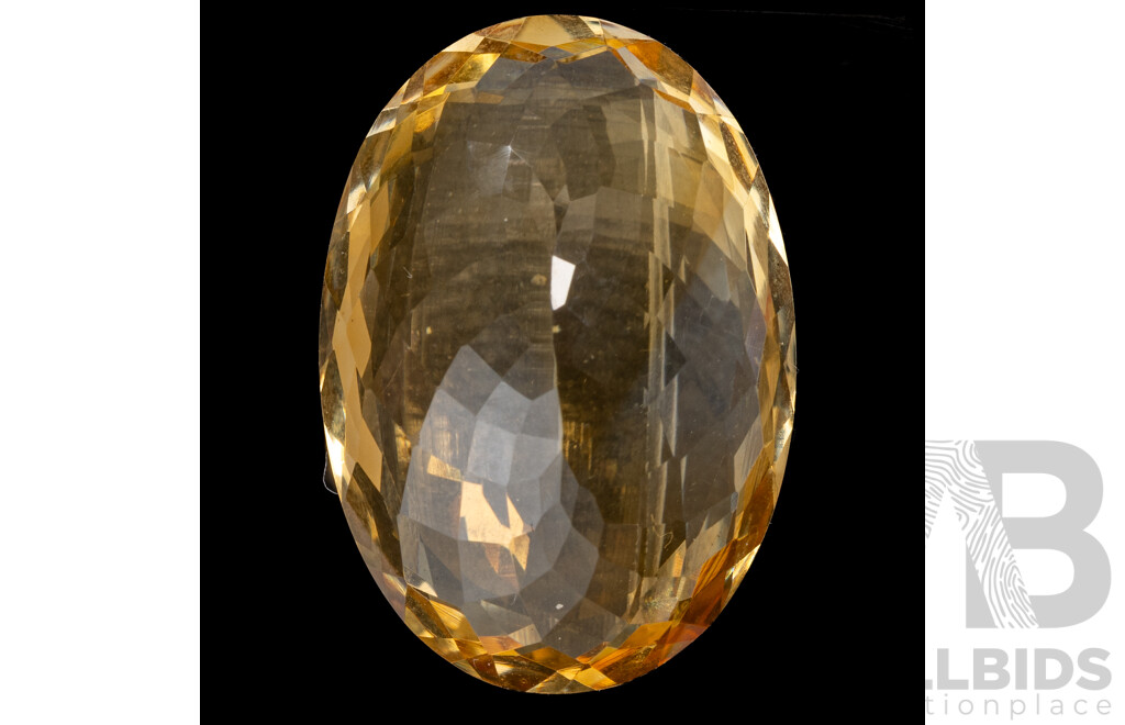 Citrine, Untreated Golden Oval Cut Gemstone, 20.40ct