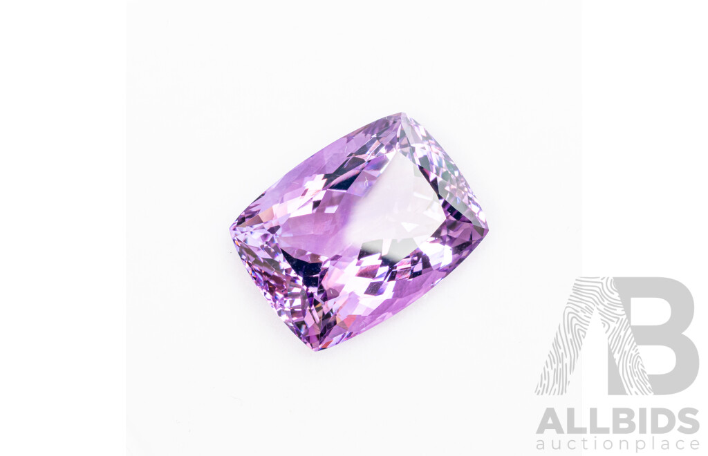 Amethyst Natural Untreated Gemstone, Elongated Cushion Cut, 33.30ct