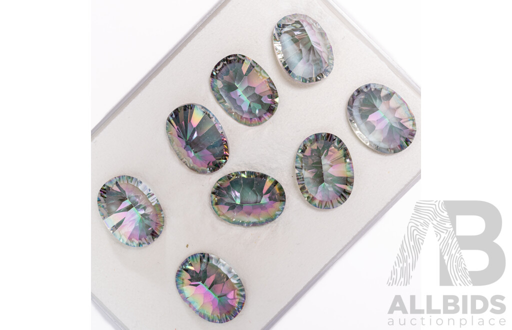 Mystic Topaz (8) Oval Cut Gemstones, 69.95ct