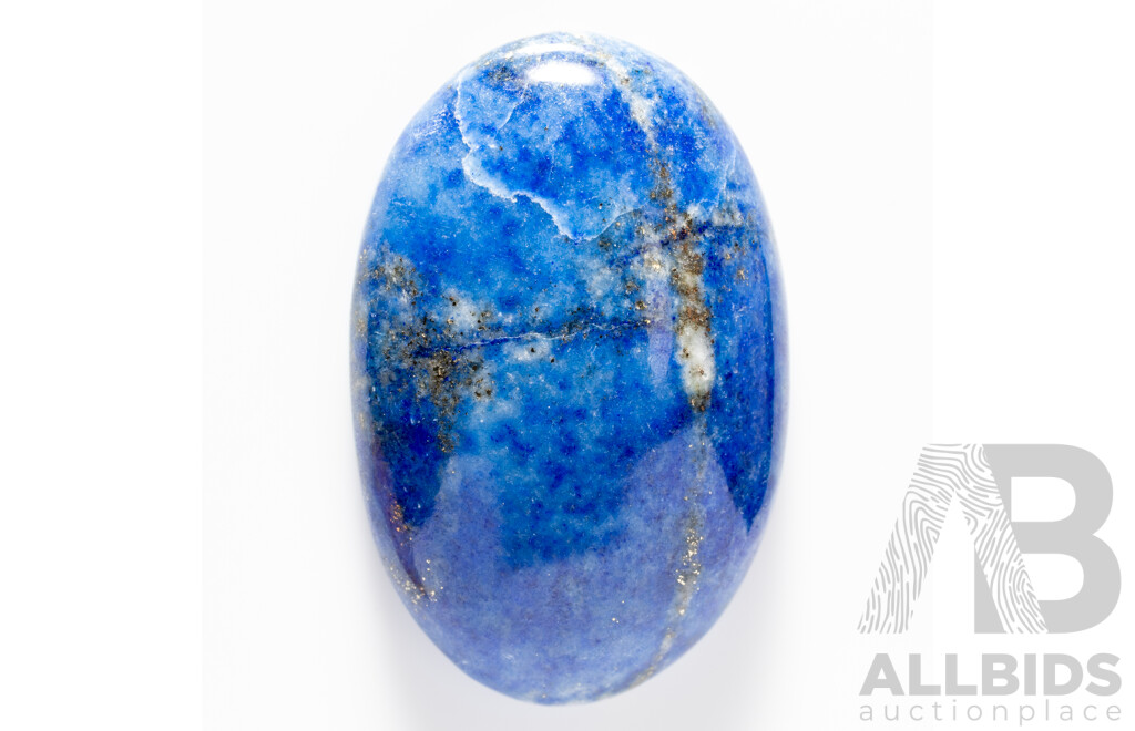 Lapis Lazuli (4) Untreated Oval Cabochon Burmese Gemstones, 142.45Ct