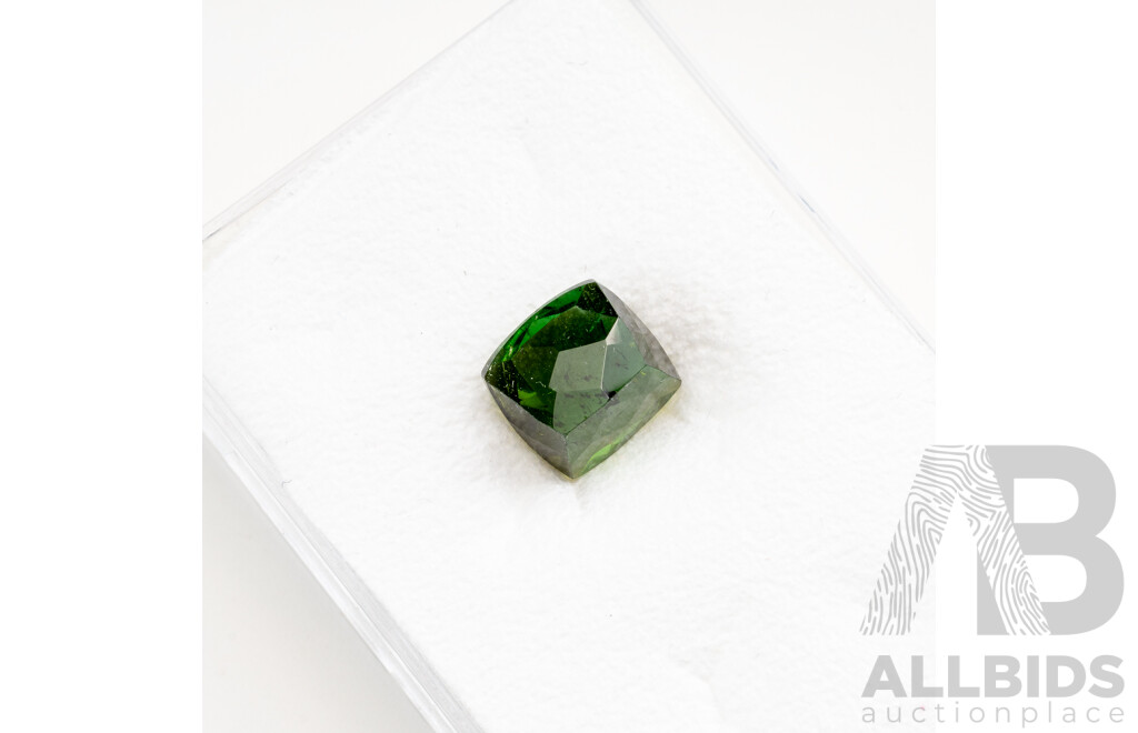 Green Tourmaline, Untreated Natural Cushion Cut Gemstone, 5.15ct
